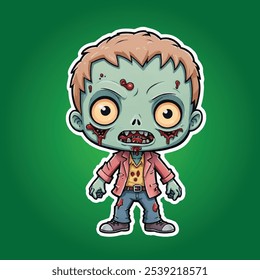 Cute Zombie sticker Collection 01