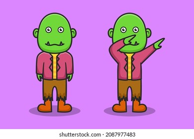 Cute Zombie mit zwei Ausdrücken