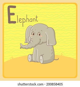 Cute Zoo Alphabet -?? Letter E