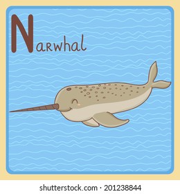 Cute Zoo Alphabet - Letter N