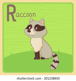 Cute Zoo Alphabet - Letter R