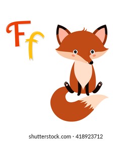 Cute zoo alphabet in vector.