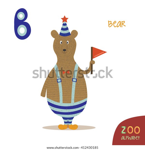 Cute Zoo Alphabet Vector B Letter Stock Vector (Royalty Free) 412430185 ...