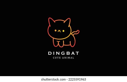 Cute zoo birds animals dingbat gradient minimalist creative simple logo design 