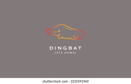 Cute zoo birds animals dingbat gradient minimalist creative simple logo design 