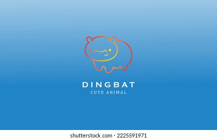 Cute zoo birds animals dingbat gradient minimalist creative simple logo design 