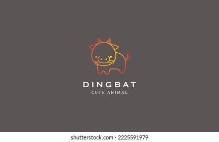 Cute zoo birds animals dingbat gradient minimalist creative simple logo design 