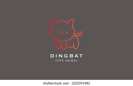 Cute zoo birds animals dingbat gradient minimalist creative simple logo design 