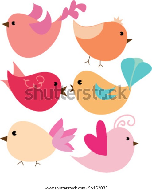 Cuteb Birds Stock Vector (Royalty Free) 56152033 | Shutterstock