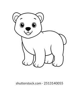 cute-baby-Pola-bear-vector-illustration, this is a editable file.