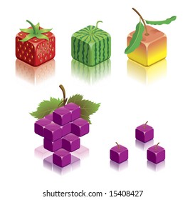 In CuteCubeWorlds everythings is in cube shape even fruits like strawberry, watermelon, mango and grape.