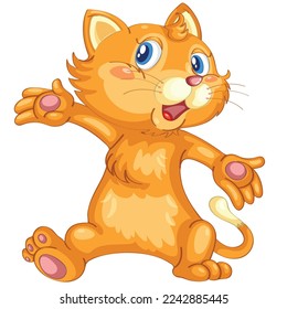 cute,funny,beautiful, baby cat animal vector illustration