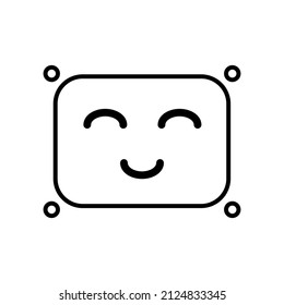 cutes emote smile expression icon set free vector