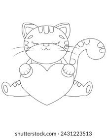 Cute,simple and funny cat coloring pages for kids,childrens and adults.I will convert anything for you by using Illustration.I can draw line art,vector,business card,coloring book page etc.