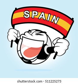 Cute-Soccer-Ball-With-Spain-Flag