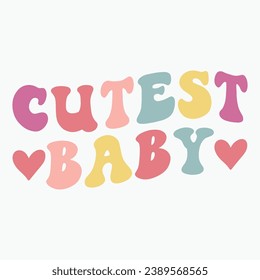 Cutest baby retro t shirt design