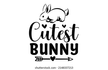Cutest Bunny Modern Brush Calligraphy Ink Stock Vector (Royalty Free ...