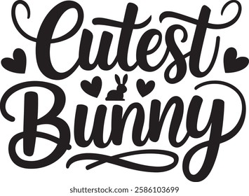 Cutest Bunny typography t-shirt design