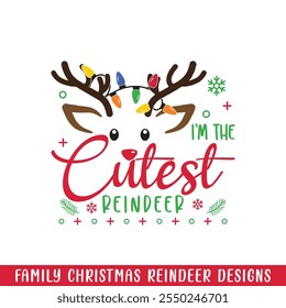 The cutest Christmas Reindeer design, The Christmas Reindeer Family design