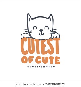 Cutest of The Cute - Cat Graphic Tees Design for tshirt print