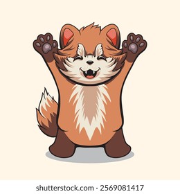 the cutest fox vector illustration