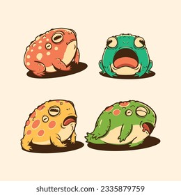 the cutest frog vector art