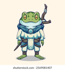 the cutest frog vector illustration