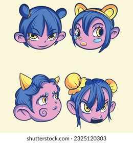 	
the cutest girl vector art