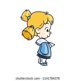 Cutest kid in sailor suit. Illustration isolated on white background. Design element for print, t-shirt, poster, card, banner. Vector illustration