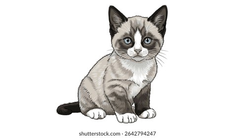 The cutest kitty cat in the world with bright eyes and a big smile