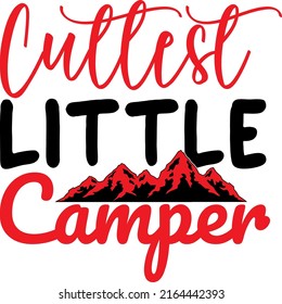 Cutest Little Camper Camping Svg Graphic Stock Vector (royalty Free 