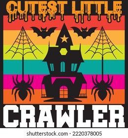Cutest Little Crawler T-shirt Design Vector File.