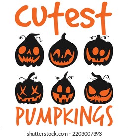Cutest Pumpkings, Happy Halloween Shirt Print Template, Witch Bat Cat Scary House Dark Green Riper Boo Squad Grave Pumpkin Skeleton Spooky Trick Or Treat