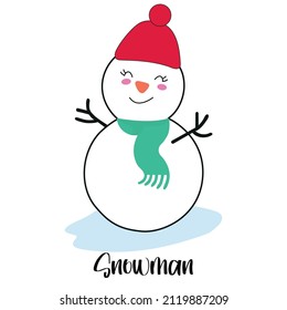 the cutest snowman in winter