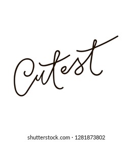 Cutest vector design. Original custom hand lettering. 