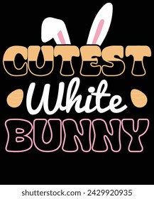 Cutest white bunny t shirt design