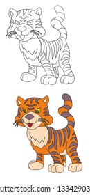 cute-tiger, color pictures of funny animals for children