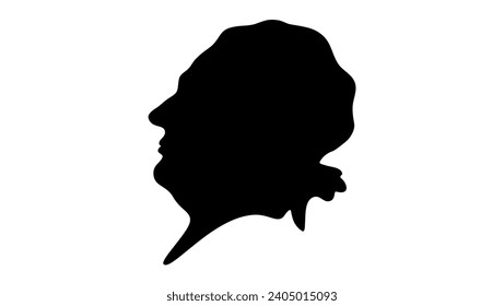 Cuthbert Collingwood, black isolated silhouette