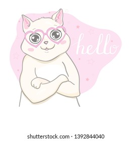 cuti kitty, vector, cat illustration.