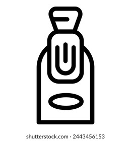 Cuticle care device icon outline vector. Nails pusher. Manicure correction tool