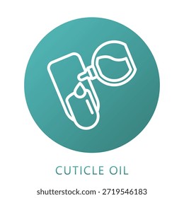 Cuticle Oil Gradient Fill, Mini Illustration Icon Relate To Personal Care, Beauty Shop, Body Care And More. Use For Modern Concept, Ui, Ux Web And App Development.