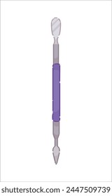 Cuticle pusher on white background