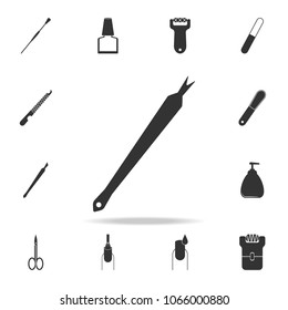 cuticle removal tool icon. Detailed set of Beauty salon icons. Premium quality graphic design icon. One of the collection icons for websites, web design, mobile app on white background