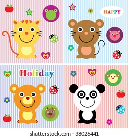 cutie animals greeting