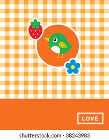 cutie bird in orange