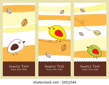 cutie birds bookmarks