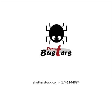 Cutie Bug Pest Busters Logo Vector