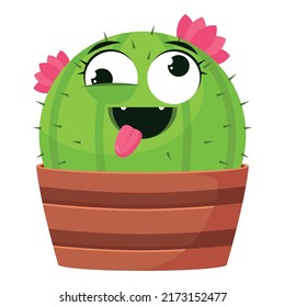 Cortar el cactus en una olla