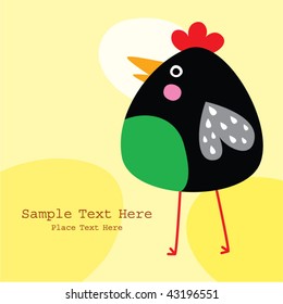cutie chicken card