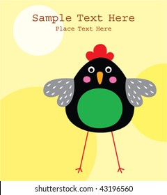 cutie chicken card